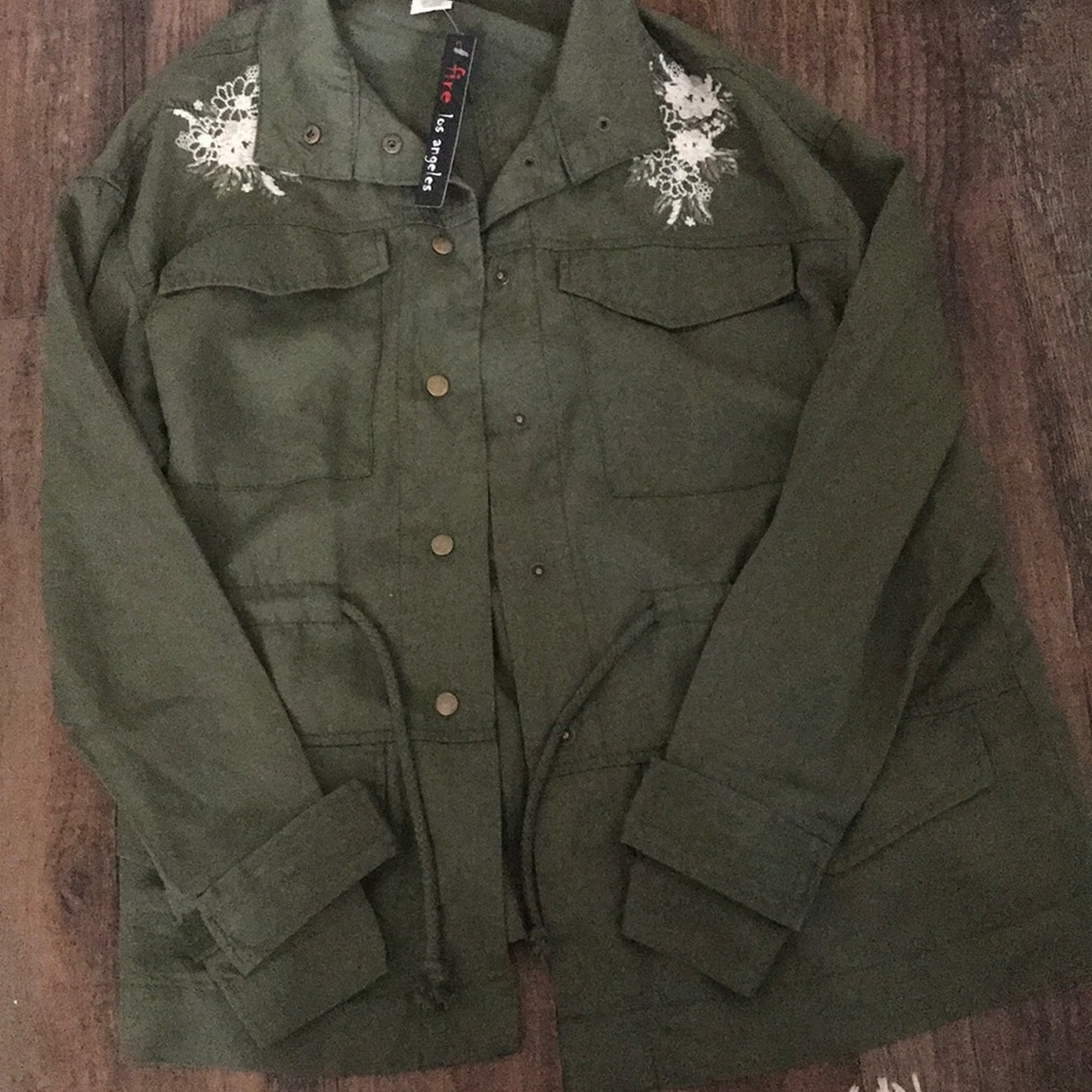 Military embroidered jacket
